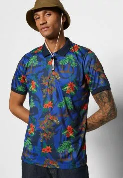 Brave Soul EQUATOR - Polo - Blue/multi Colour, Hombre -Brave Soul Ventas 87bf2974ea1c4222a66449663f967038