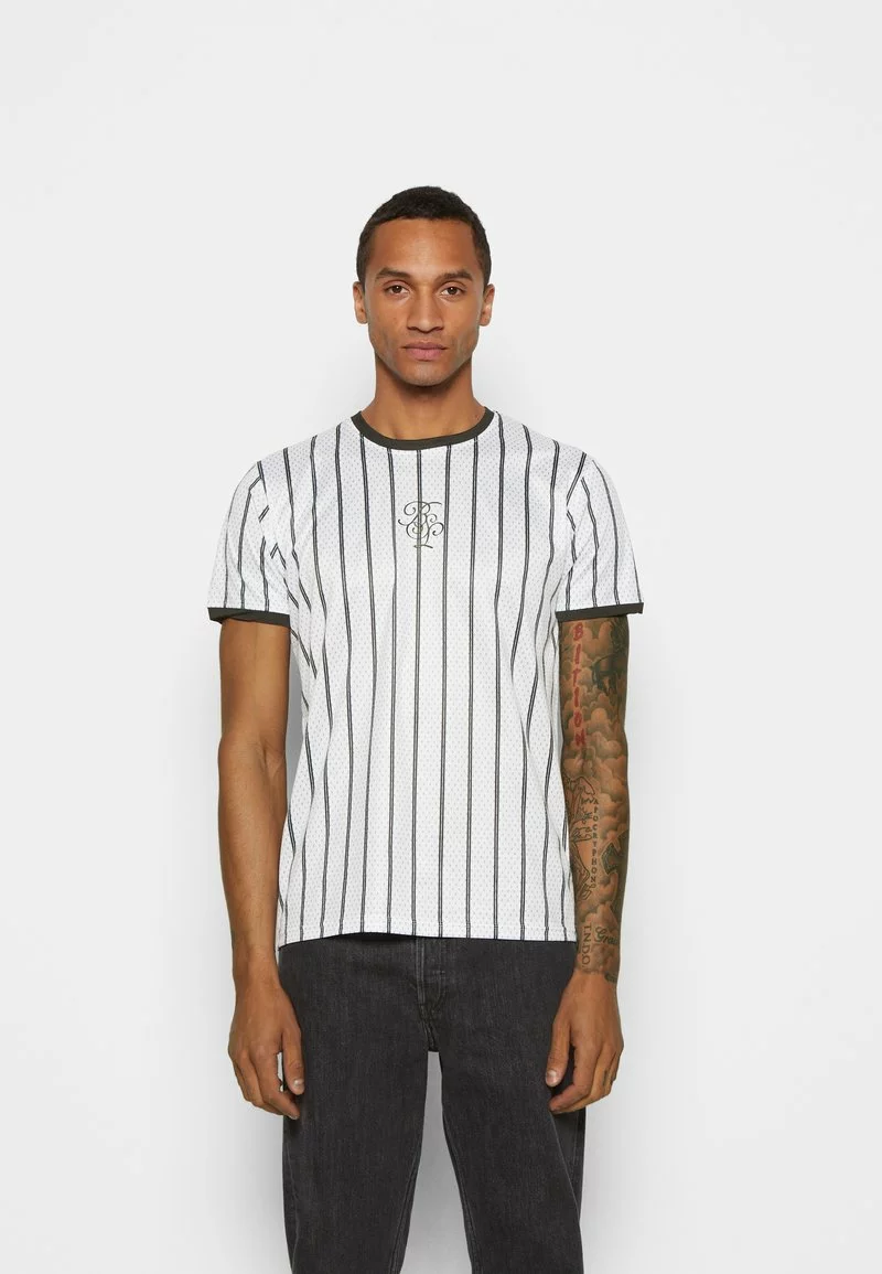 Brave Soul ALFONZ - Camiseta Estampada - Optic White/jet Black, Hombre 3 Brave Soul ALFONZ - Camiseta Estampada - Optic White/jet Black, Hombre - Imagen 3