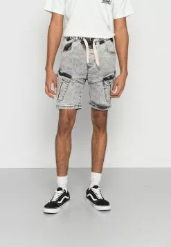 Brave Soul Shorts - Grey Acid Wash, Hombre