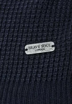 Brave Soul HERMES - Jersey De Punto - Dark Navy/dark Burgundy, Hombre -Brave Soul Ventas 90863144c12449348ef9e7d141894306