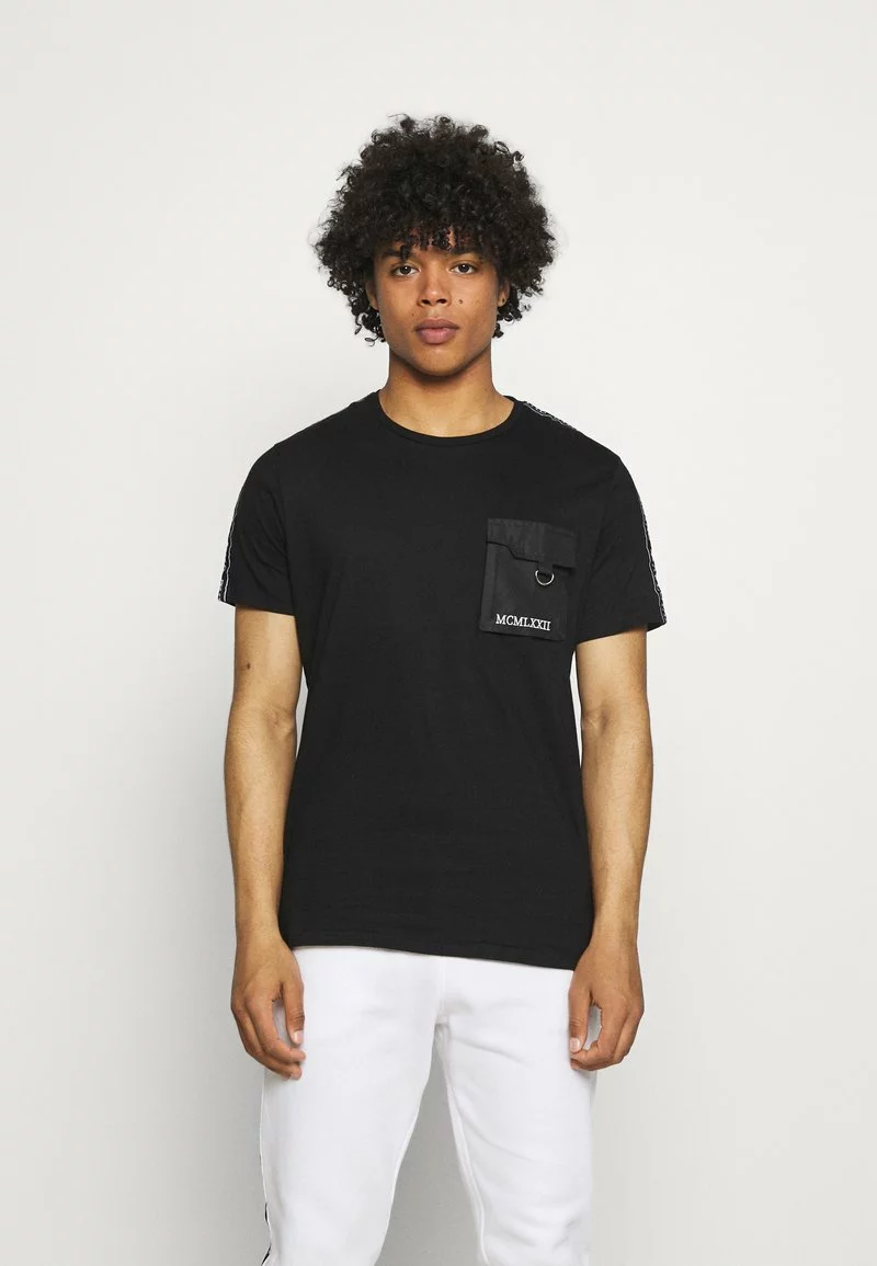 Brave Soul SPITZER - Camiseta Estampada - Jet Black, Hombre 1 Brave Soul SPITZER - Camiseta Estampada - Jet Black, Hombre