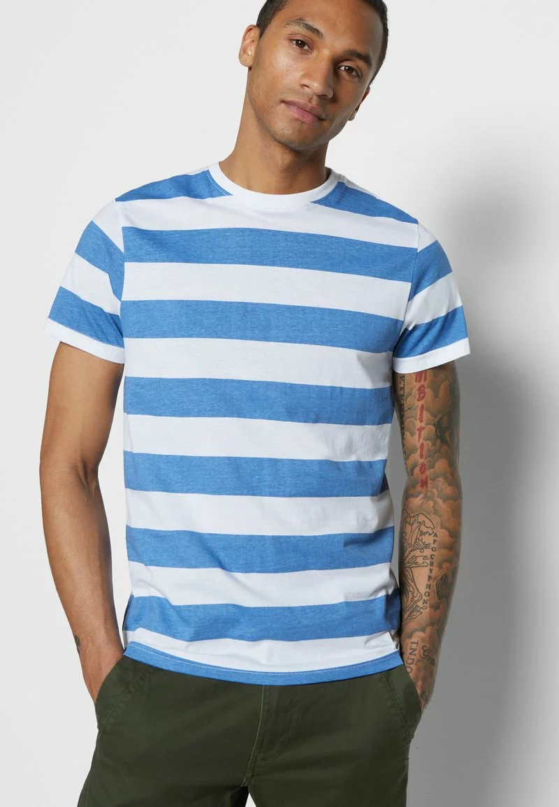 Brave Soul ROWLEY - Camiseta Estampada - Sapphire/optic White/sapphire & Optic White, Hombre 5 Brave Soul ROWLEY - Camiseta Estampada - Sapphire/optic White/sapphire & Optic White, Hombre - Imagen 5