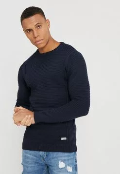 Brave Soul LINEAR - Jersey De Punto - Dk Navy, Hombre