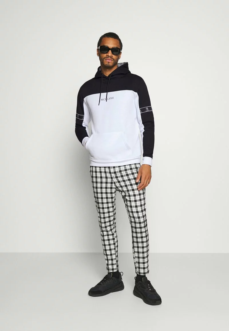 Brave Soul FULHAM - Jersey Con Capucha - Jet Black / Optic White, Hombre 2 Brave Soul FULHAM - Jersey Con Capucha - Jet Black / Optic White, Hombre - Imagen 2