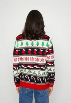 Brave Soul FAIRISLE - Jersey De Punto - Red/multi Colour, Hombre -Brave Soul Ventas 9782150b81c2498b8a698534b658eca9