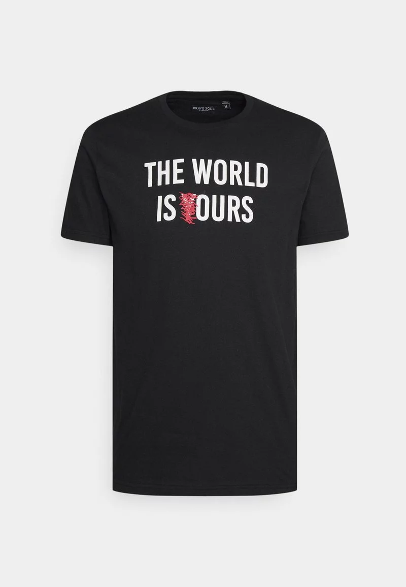 Brave Soul Camiseta Estampada - Jet Black, Hombre 1 Brave Soul Camiseta Estampada - Jet Black, Hombre