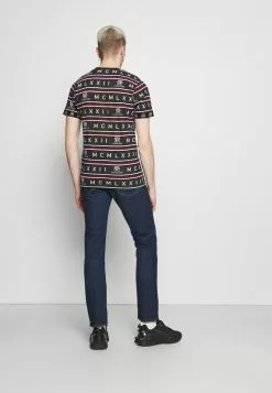 Brave Soul ROW - Camiseta Estampada - Jet Black/red/white/gold, Hombre -Brave Soul Ventas 9eb26f473a8a488ca64fc24b6d56e0f1