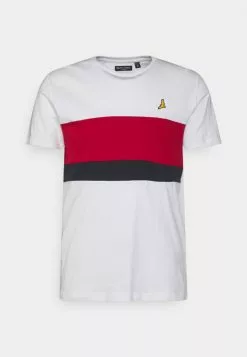 Brave Soul ALLEN - Camiseta Estampada - Optic White/red/navy, Hombre