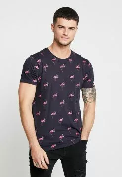 Brave Soul REGGIE - Camiseta Estampada - Navy, Hombre