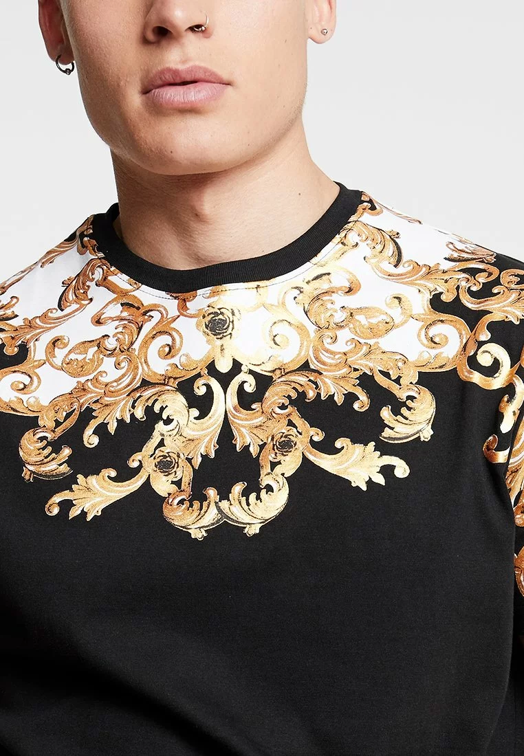 Brave Soul SCROLL - Camiseta Estampada - Black, Hombre 5 Brave Soul SCROLL - Camiseta Estampada - Black, Hombre - Imagen 5