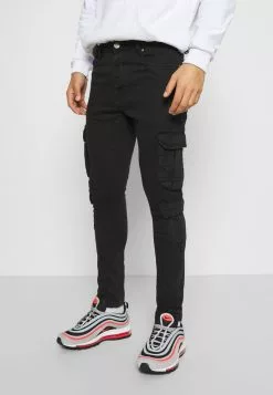 Brave Soul HAMBURG - Vaqueros Pitillo - Charcoal Wash, Hombre