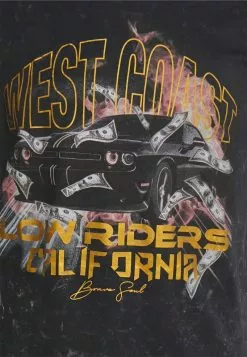 Brave Soul FREY - Camiseta Estampada - Jet Black/multicolour, Hombre -Brave Soul Ventas a1ed052895314263b3203f0db5c6ccf7