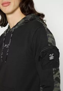 Brave Soul MEIR - Sudadera - Jet Black/blue/khaki, Hombre -Brave Soul Ventas a241669e1d73465b98a4eaac8721e403