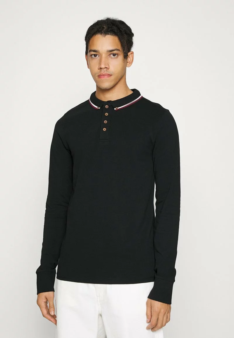 Brave Soul KENNEDY - Camiseta De Manga Larga - Jet Black/ecru/burgundy, Hombre 1 Brave Soul KENNEDY - Camiseta De Manga Larga - Jet Black/ecru/burgundy, Hombre