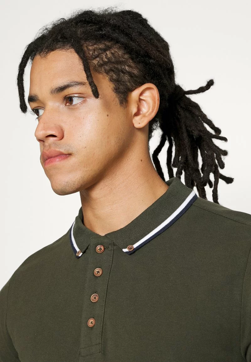 Brave Soul KENNEDY - Camiseta De Manga Larga - Dark Khaki/ecru/dark Navy, Hombre 6 Brave Soul KENNEDY - Camiseta De Manga Larga - Dark Khaki/ecru/dark Navy, Hombre - Imagen 6