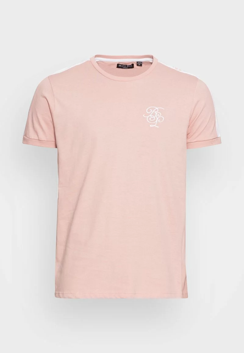 Brave Soul VISCAAL - Camiseta Estampada - Pink/white, Hombre 4 Brave Soul VISCAAL - Camiseta Estampada - Pink/white, Hombre - Imagen 4