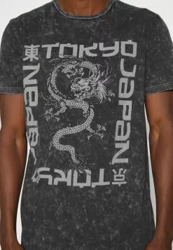 Brave Soul KYOTO - Camiseta Estampada - Jet Black/white, Hombre -Brave Soul Ventas a547aa0cd3ae468b90598dfb300e27f9