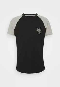 Brave Soul Camiseta Estampada - Black/ Light Grey Marl, Hombre -Brave Soul Ventas a5663f227c914a8dba2452fe65cc31f4