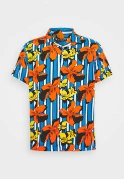 Brave Soul KAHLO - Camisa - Bright Blue / Jet Black / Optic White/ Multi Colour, Hombre