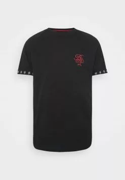 Brave Soul Camiseta Estampada - Jet Black/ Red, Hombre -Brave Soul Ventas a5b6ed97b3b34918b4583aa6e91f0979