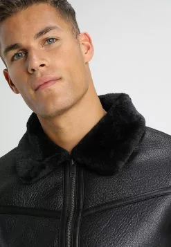 Brave Soul BLACKOUT - Chaqueta De Cuero Sintético - Black, Hombre -Brave Soul Ventas a5fcc1991e8f4d779e6050c218affcbd