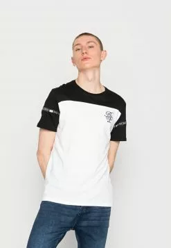 Brave Soul EVOLVE - Camiseta Estampada - Jet Black/optic White, Hombre