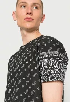 Brave Soul BASLEC - Camiseta Estampada - Jet Black/optic White, Hombre -Brave Soul Ventas a83d9b566012413e9f8a8562f2ef6287