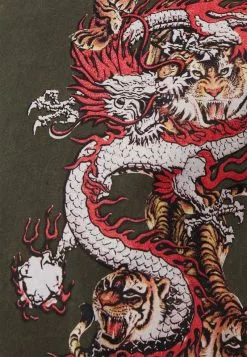 Brave Soul Camiseta Estampada - Olive Acid Wash, Hombre -Brave Soul Ventas a9264aa7a6e149fdb281325bd9047a15