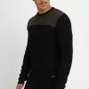 Brave Soul HERMES - Jersey De Punto - Black/khaki, Hombre