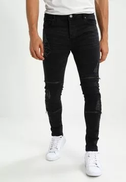 Brave Soul ELBA - Vaqueros Pitillo - Charcoal Grey, Hombre