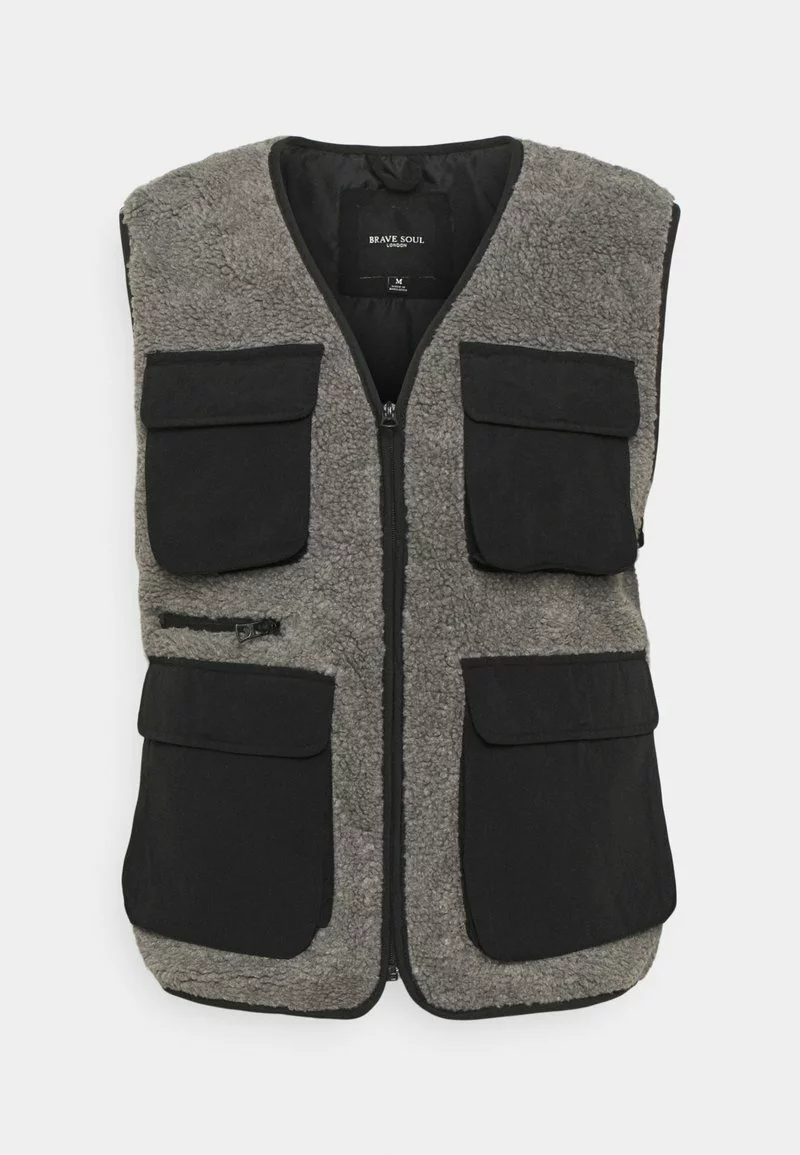 Brave Soul MADLEYBORGGR - Chaleco - Grey, Hombre 4 Brave Soul MADLEYBORGGR - Chaleco - Grey, Hombre - Imagen 4