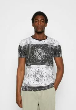 Brave Soul RUTLAND - Camiseta Estampada - Black/white, Hombre -Brave Soul Ventas abb44be895884ccbaa30e7f210bf7088