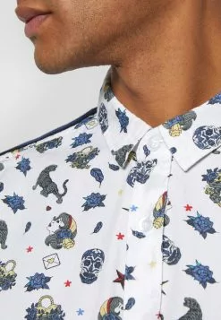 Brave Soul HAVOC - Camisa - Optic White/multi Colour, Hombre -Brave Soul Ventas ac6962dd364b417485c19ebd475846e8