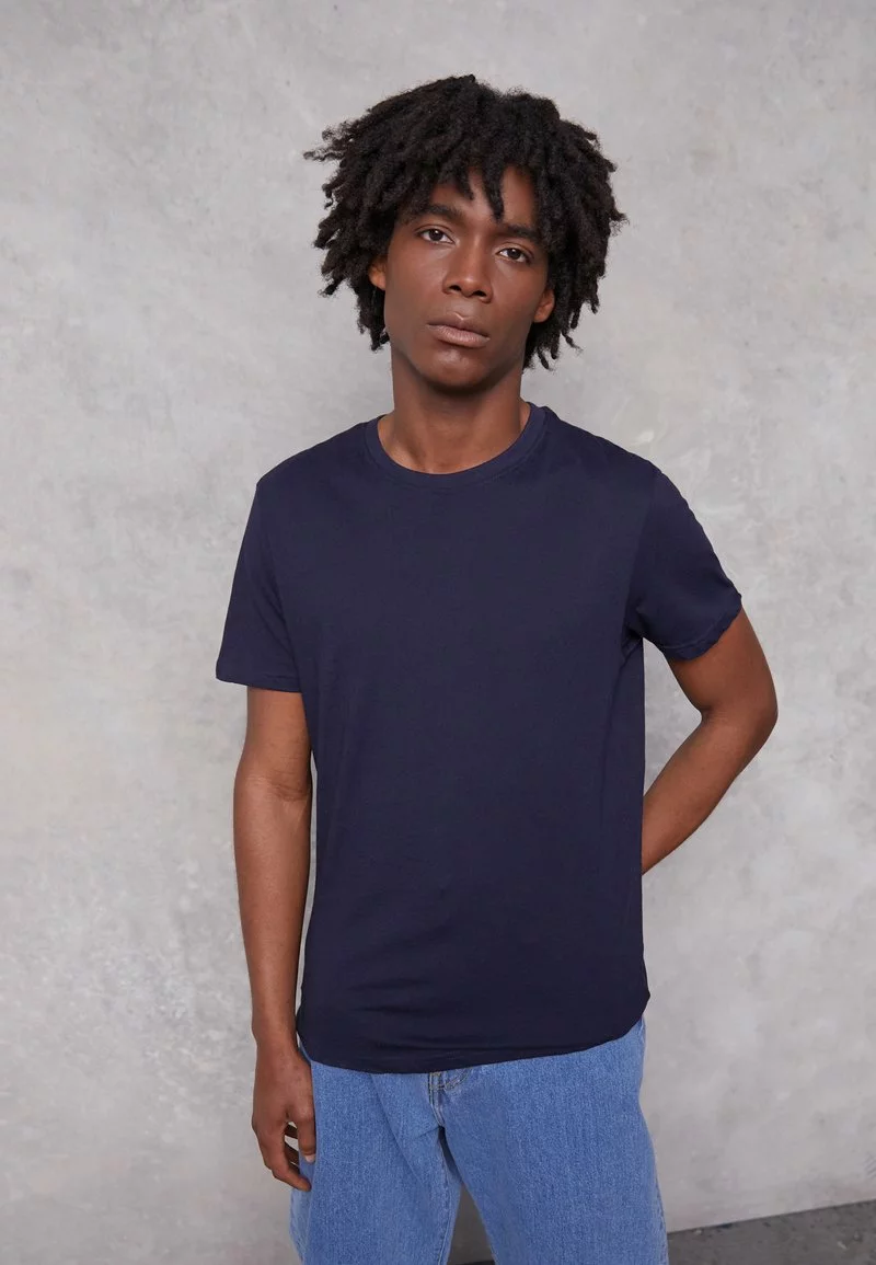 Brave Soul FOULKES - Camiseta Estampada - Rich Navy/ Light Grey Marl, Hombre 1 Brave Soul FOULKES - Camiseta Estampada - Rich Navy/ Light Grey Marl, Hombre
