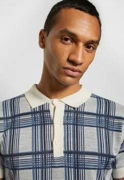 Brave Soul JAXON - Polo - Ecru/navy, Hombre -Brave Soul Ventas ad29d8fd345b4405be957a06e086fc30