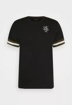 Brave Soul DRUMMOND - Camiseta Estampada - Jet Black/mid Khaki/optic White, Hombre -Brave Soul Ventas add92344cb5b4897ac7bbfd35d92d7f3