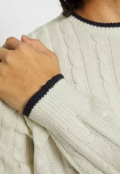 Brave Soul CLIFF - Jersey De Punto - Oatmeal/ Midnight Navy, Hombre -Brave Soul Ventas adfc194b68204bb2a537f691d48e181a