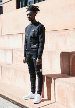 Brave Soul Sudadera - Jet Black/white, Hombre -Brave Soul Ventas b0f7e94915b84e00a306dd0184c521fc