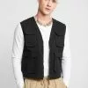 Brave Soul ZIPPED VEST - Chaleco - Black, Hombre