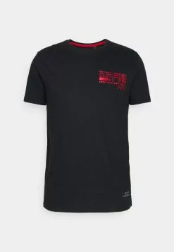 Brave Soul Camiseta Estampada - Jet Black/ Red, Hombre