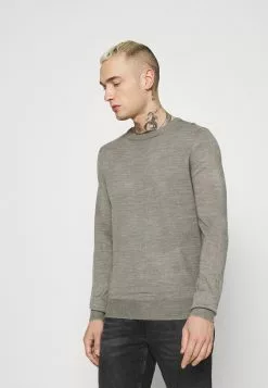 Brave Soul PARSECL - Jersey De Punto - Silver Grey Marl, Hombre