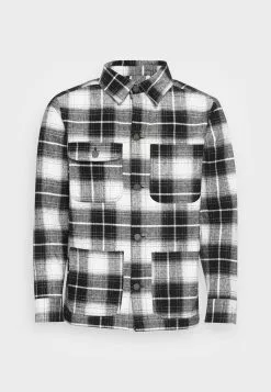 Brave Soul TECHNIQUE - Chaqueta Fina - Black/white Check, Hombre -Brave Soul Ventas b6165edca81e4e6f8d1848cba24adf30