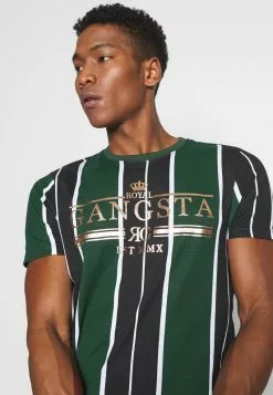 Brave Soul ROCKY - Camiseta Estampada - Bottle Green/white/black, Hombre -Brave Soul Ventas b8563329fbad4771810229ca905d8ecd