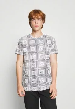 Brave Soul CERAMIC - Camiseta Estampada - Optic White/jet Black, Hombre