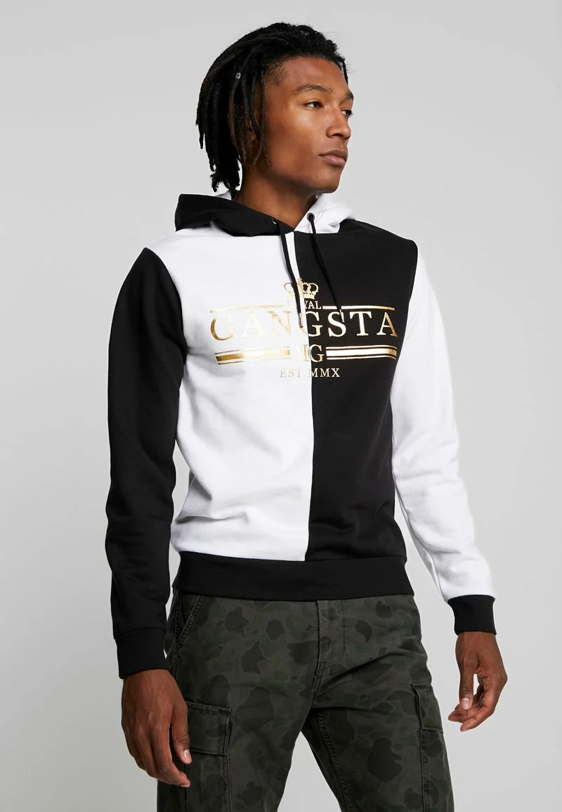 Brave Soul GLIMCO - Jersey Con Capucha - Black/white, Hombre 1 Brave Soul GLIMCO - Jersey Con Capucha - Black/white, Hombre