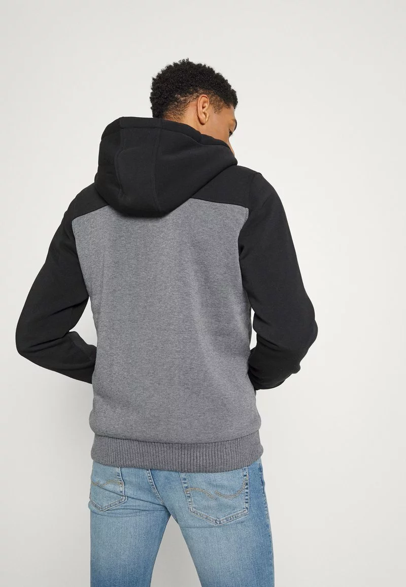 Brave Soul NEBULAC - Sudadera Con Cremallera - Charcoal Marl/black, Hombre 3 Brave Soul NEBULAC - Sudadera Con Cremallera - Charcoal Marl/black, Hombre - Imagen 3