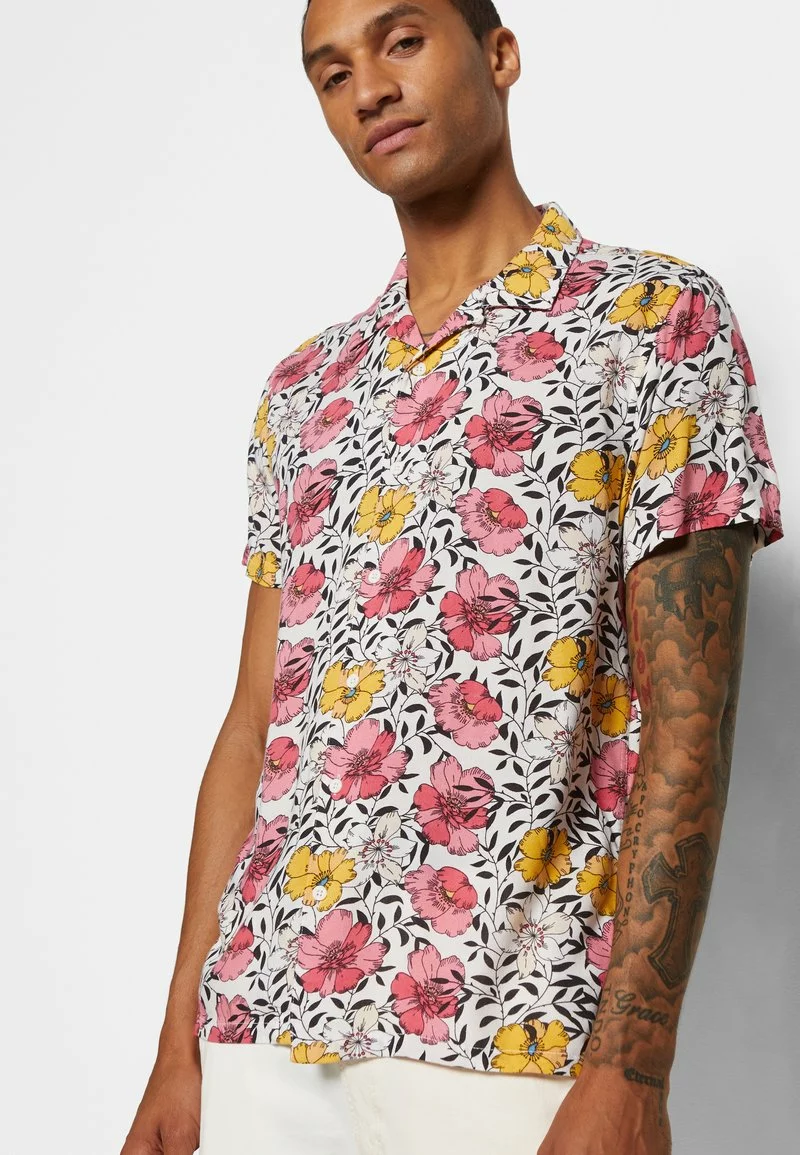 Brave Soul CATALON - Camisa - Ecru/multi, Hombre 5 Brave Soul CATALON - Camisa - Ecru/multi, Hombre - Imagen 5