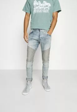 Brave Soul SURFBIKER - Vaqueros Pitillo - Light Blue, Hombre