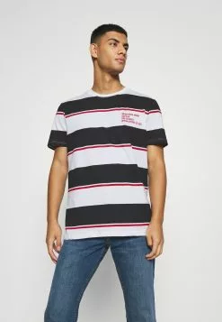 Brave Soul KOLOA - Camiseta Estampada - Optic White/dark Navy/red, Hombre