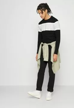 Brave Soul SPENCE - Jersey De Punto - Jet Black/optic White/light Grey/white, Hombre -Brave Soul Ventas c0c3533a27c241988f23908ccc886fc5